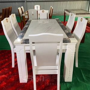Bộ bàn ăn mặt đá chữ nhật GR PEACE067